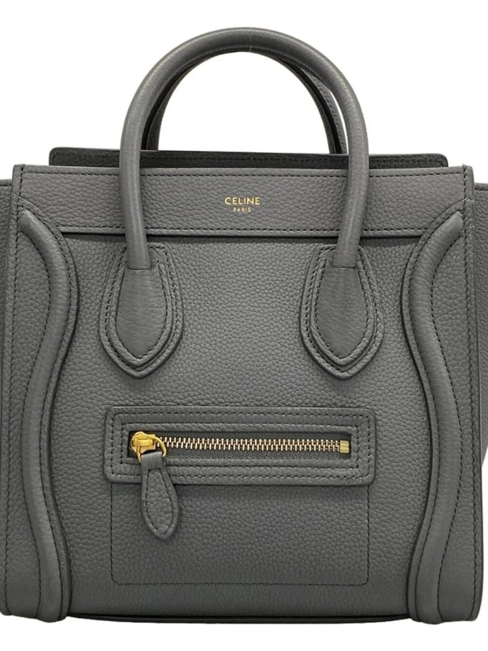 CELINE Luggage Nano Shopper - Gray Drummed calfskin Handbag